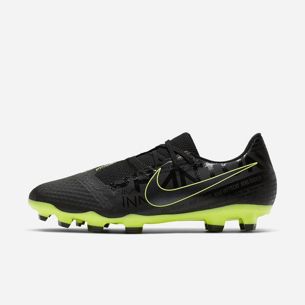 Crampon De Foot Nike Phantom Venom Academy FG Noir 5781-426 Black/Volt/Black Femme | UCE-54947387